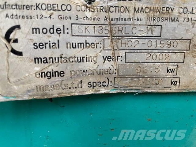 Kobelco SK 135 SR LC Vikšriniai ekskavatoriai