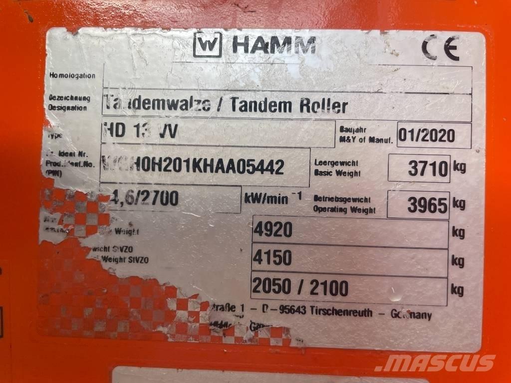 Hamm HD 13 VV Porinių būgnų volai