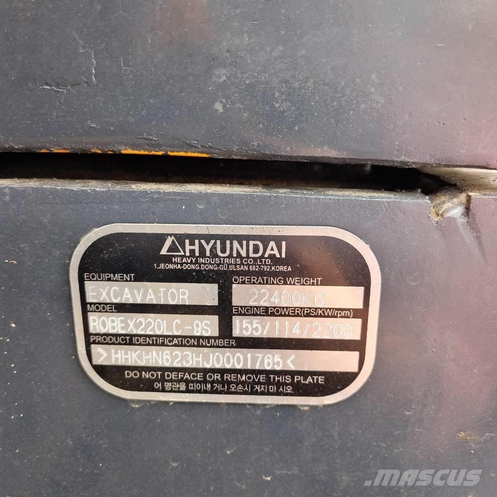 Hyundai RX220LC-9S Vikšriniai ekskavatoriai