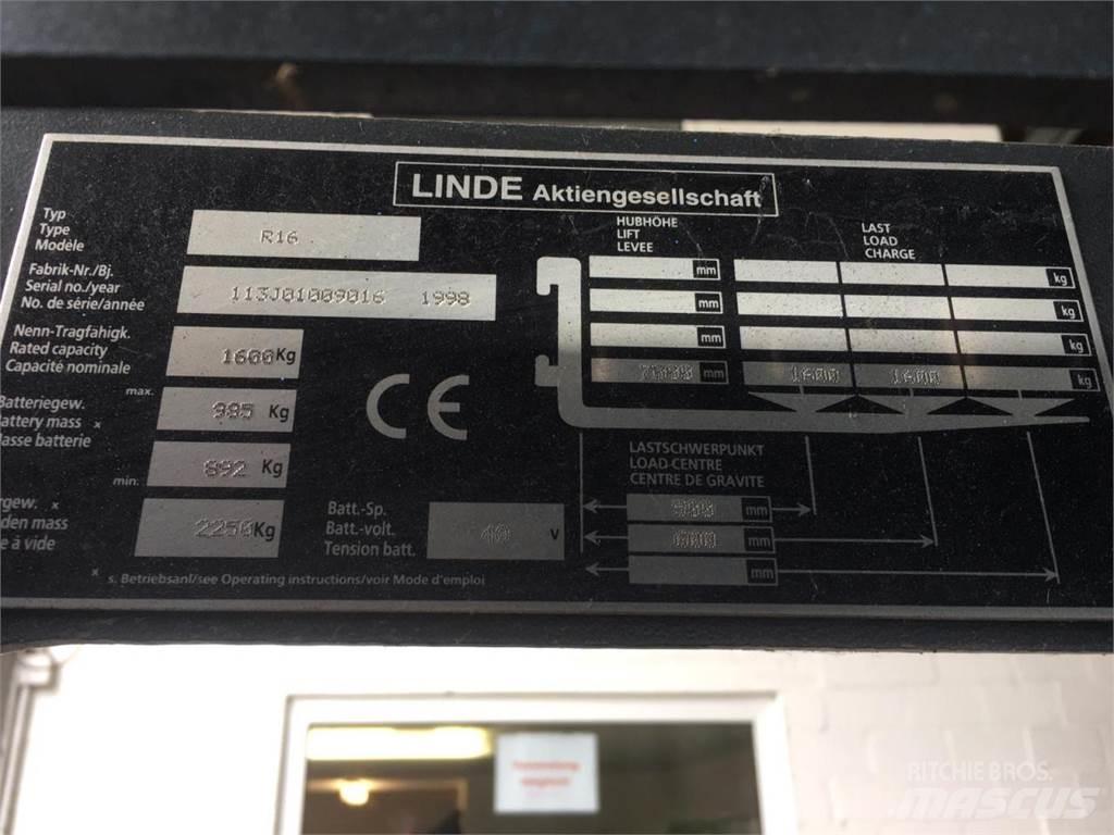 Linde R16 Šakiniai krautuvai - Kita