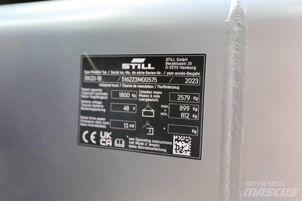 Still RX20-18 Elektriniai šakiniai krautuvai
