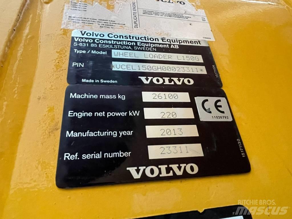 Volvo L 150 G Naudoti ratiniai krautuvai