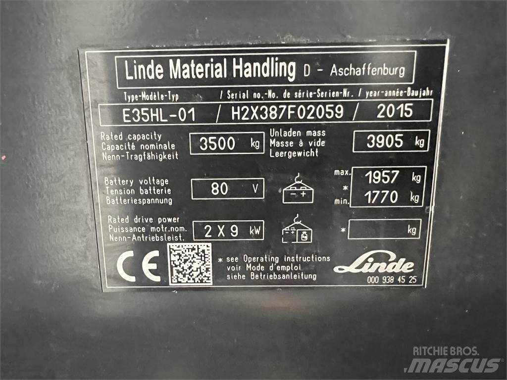 Linde E35HL-01 Elektriniai šakiniai krautuvai