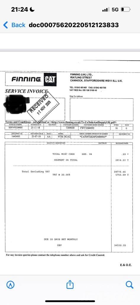 CAT 972 K Naudoti ratiniai krautuvai