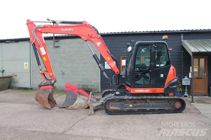 Kubota KX 080-4 Vidutinės galios ekskavatoriai 7-12 t