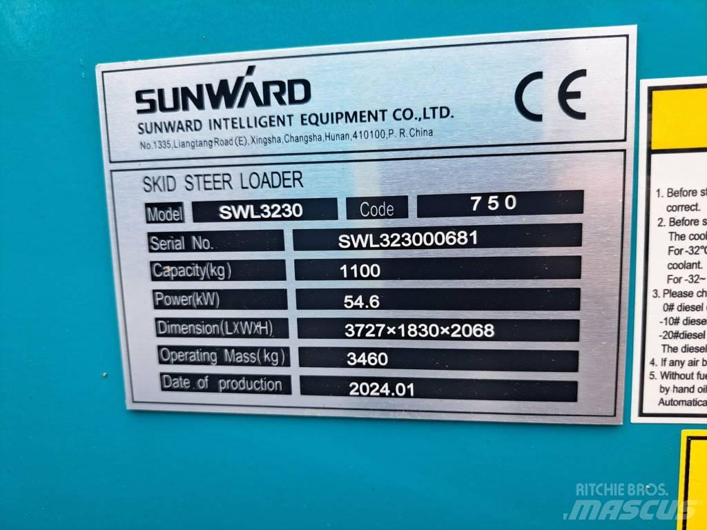 Sunward SWL 3230 Krautuvai su šoniniu pasukimu