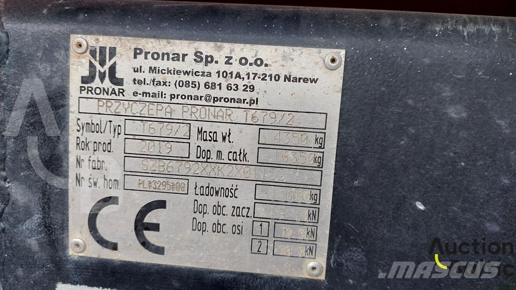 Pronar T 679/2 Savivartės priekabos