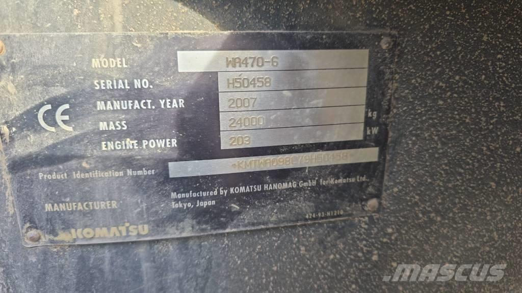 Komatsu WA 470-6 Naudoti ratiniai krautuvai