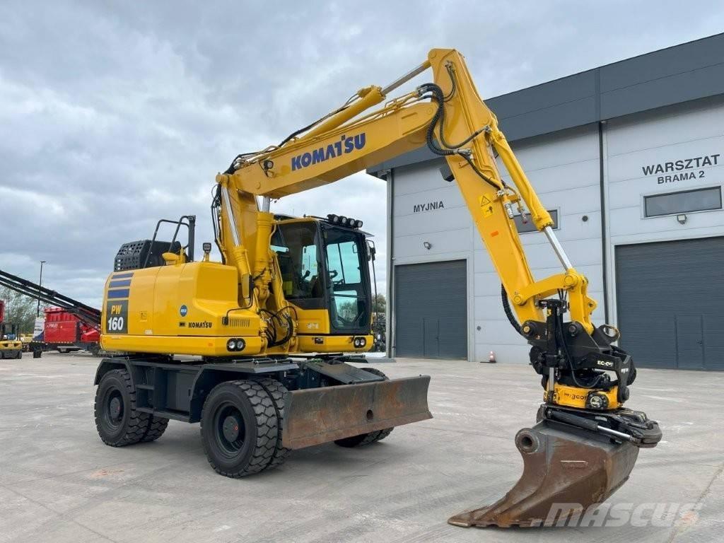Komatsu PW 160-11 Ratiniai ekskavatoriai