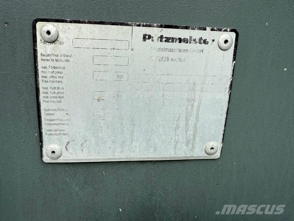 Putzmeister P 720 TD Betono siurbliai