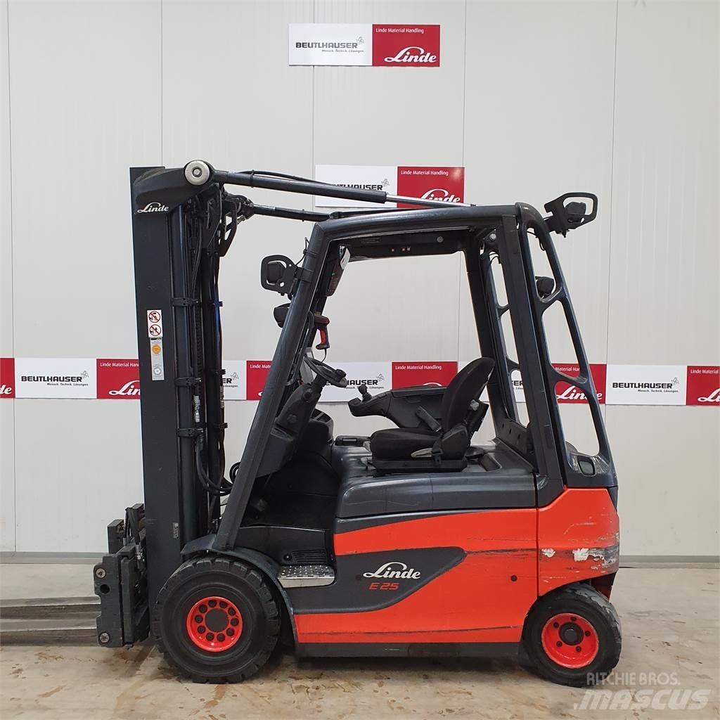 Linde E25 Elektriniai šakiniai krautuvai