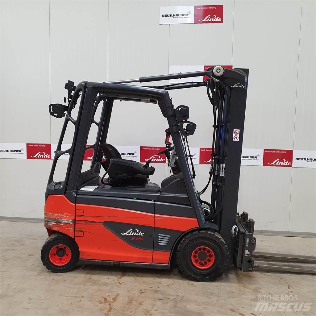 Linde E25 Elektriniai šakiniai krautuvai