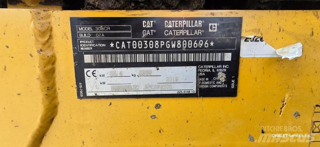 CAT 308 CR Vidutinės galios ekskavatoriai 7-12 t