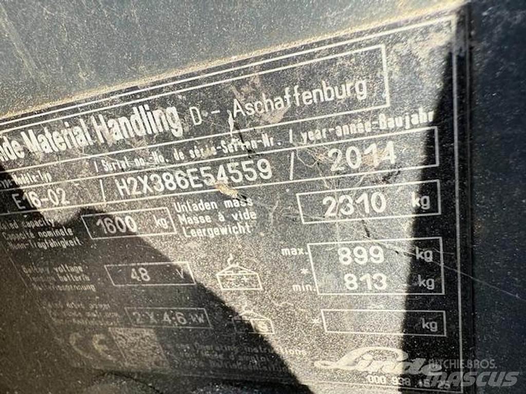Linde E16-02 Šakiniai krautuvai - Kita