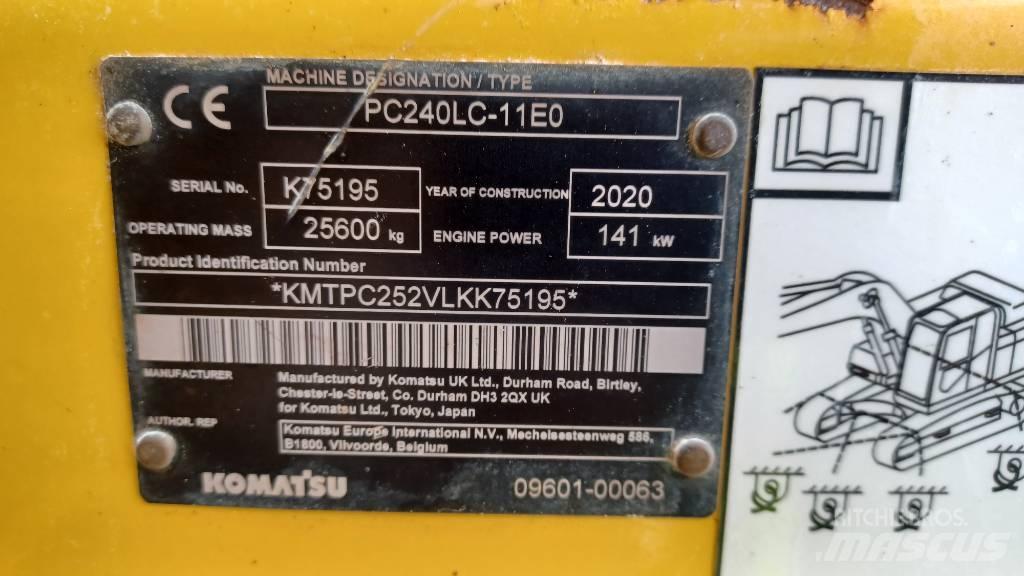 Komatsu PC240LC-11 Vikšriniai ekskavatoriai