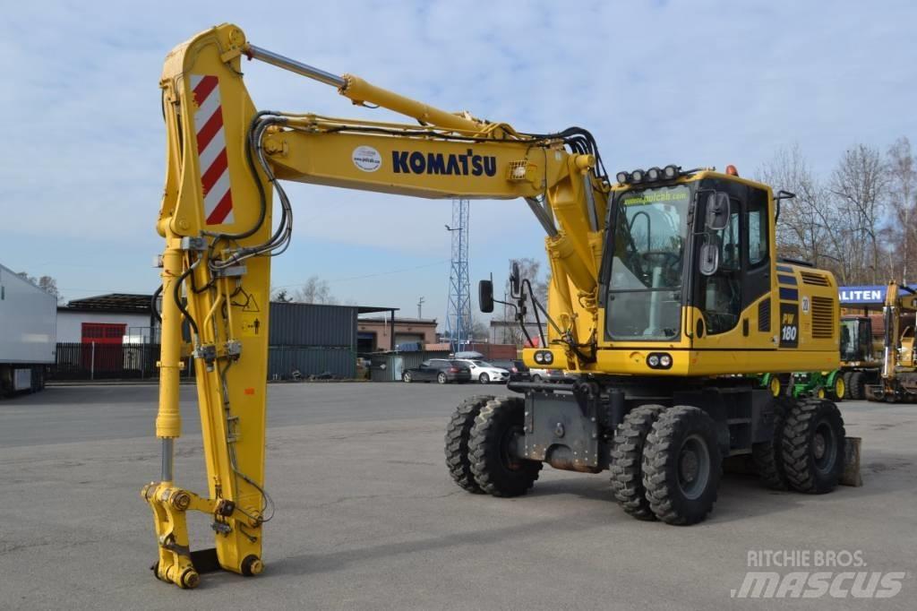 Komatsu PW 180-10 Ratiniai ekskavatoriai