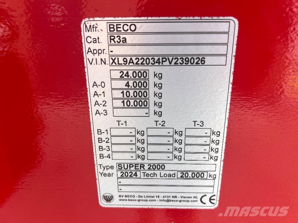 Beco Super 2000 Savivartės priekabos