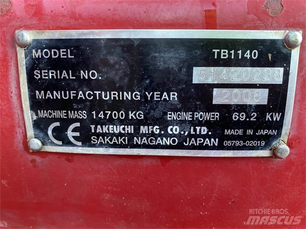 Takeuchi TB1140 Vikšriniai ekskavatoriai