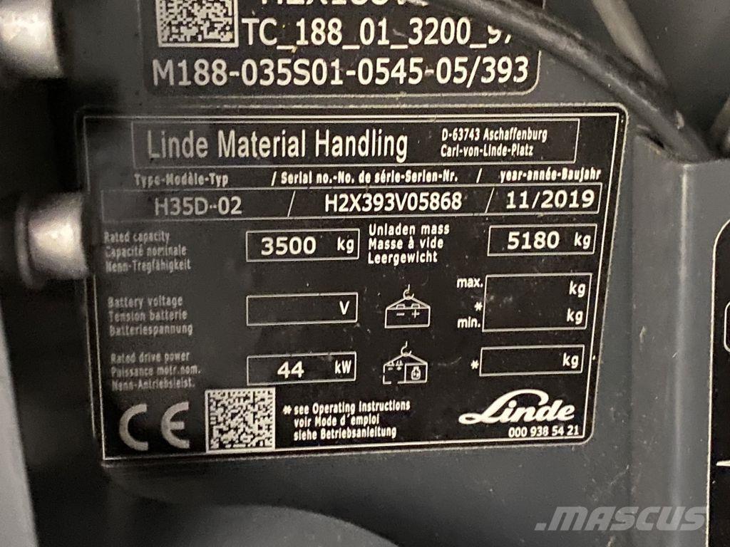 Linde H35D-02 Dyzeliniai krautuvai