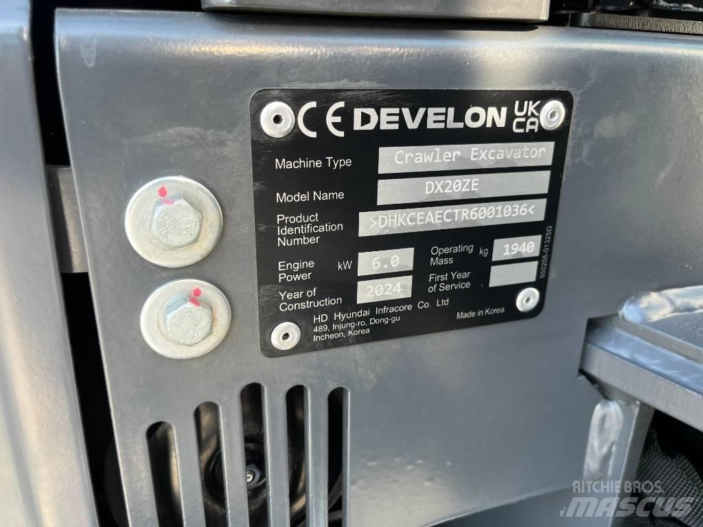 Develon DX 20 ZE Mini ekskavatoriai < 7 t