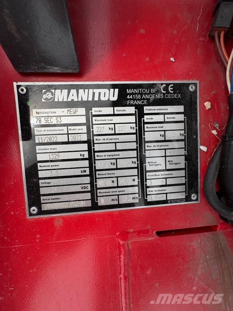 Manitou 78 SEC Žirkliniai keltuvai