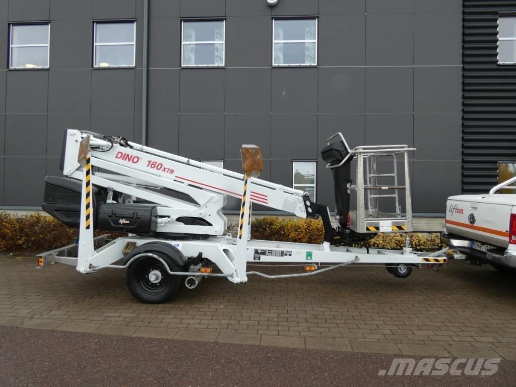 Dino 160 XTB Skylift Ant priekabų montuojamos kėlimo platformos
