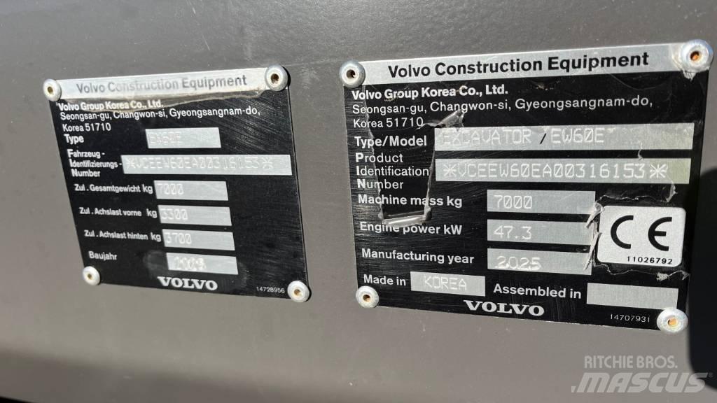 Volvo EW60E Ratiniai ekskavatoriai