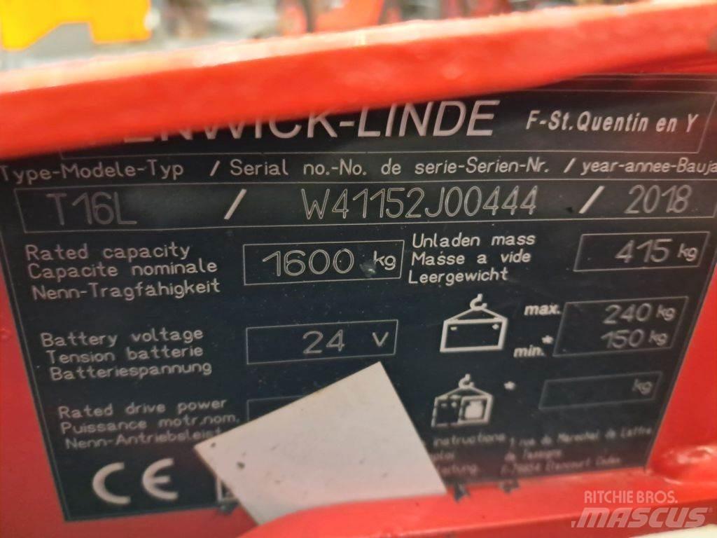 Linde T16L Mažų aukščių keltuvai