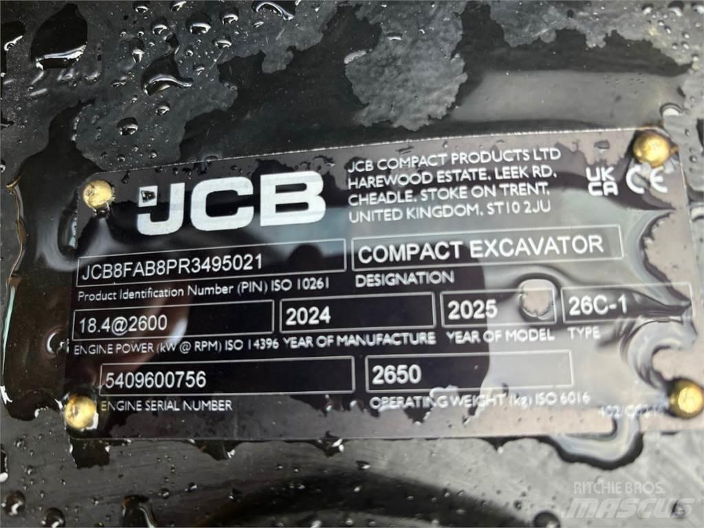 JCB 26C-1 Mini ekskavatoriai < 7 t