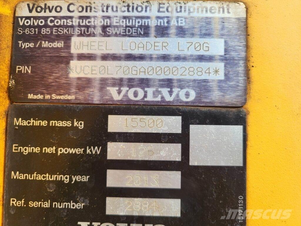 Volvo L70G Naudoti ratiniai krautuvai