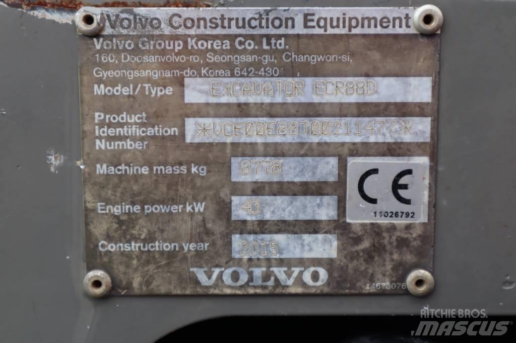 Volvo ECR88D Vidutinės galios ekskavatoriai 7-12 t