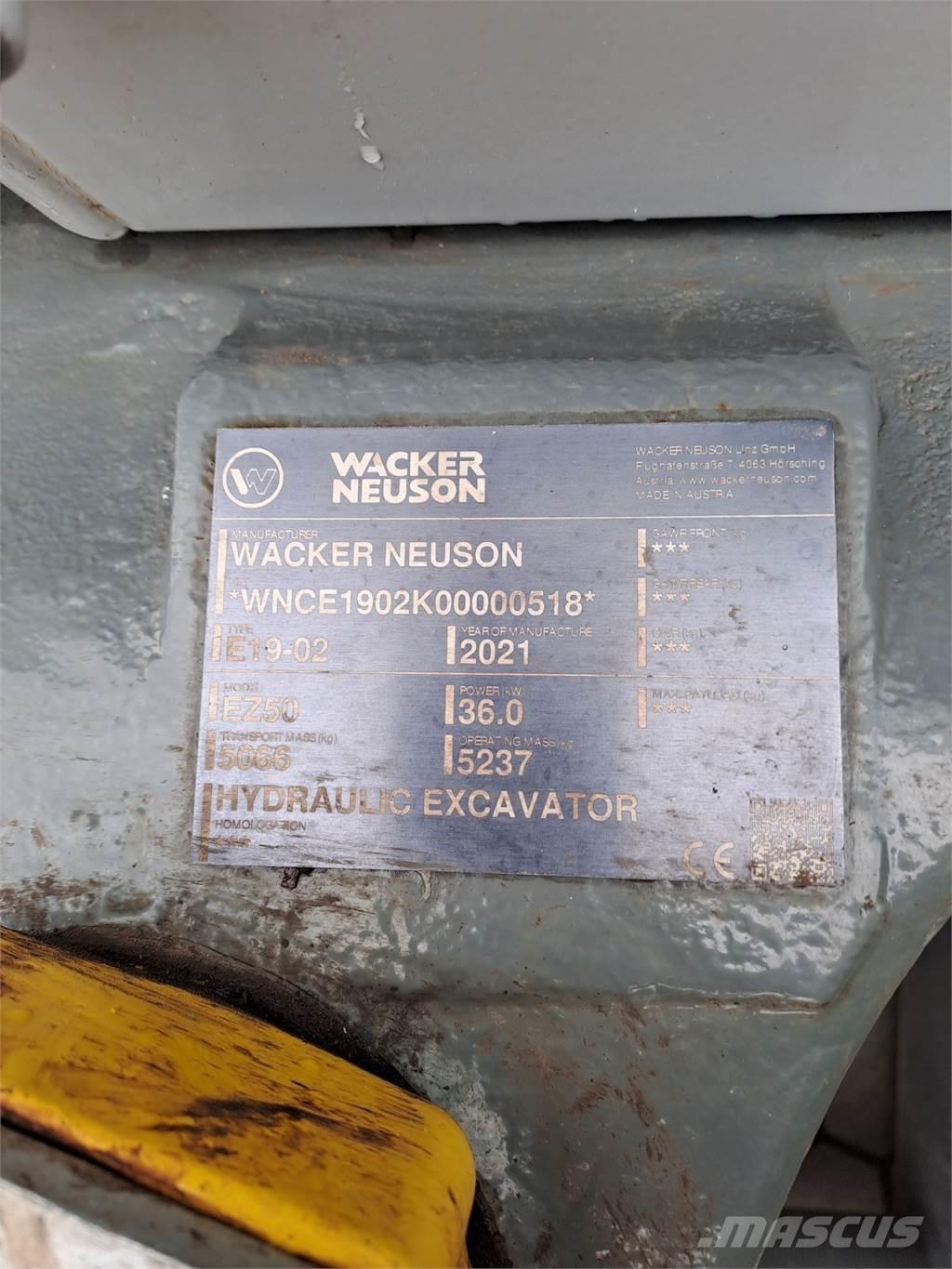 Wacker Neuson EZ50 Vikšriniai ekskavatoriai