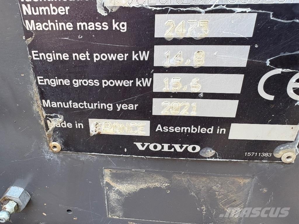 Volvo ECR 25 D Mini ekskavatoriai < 7 t
