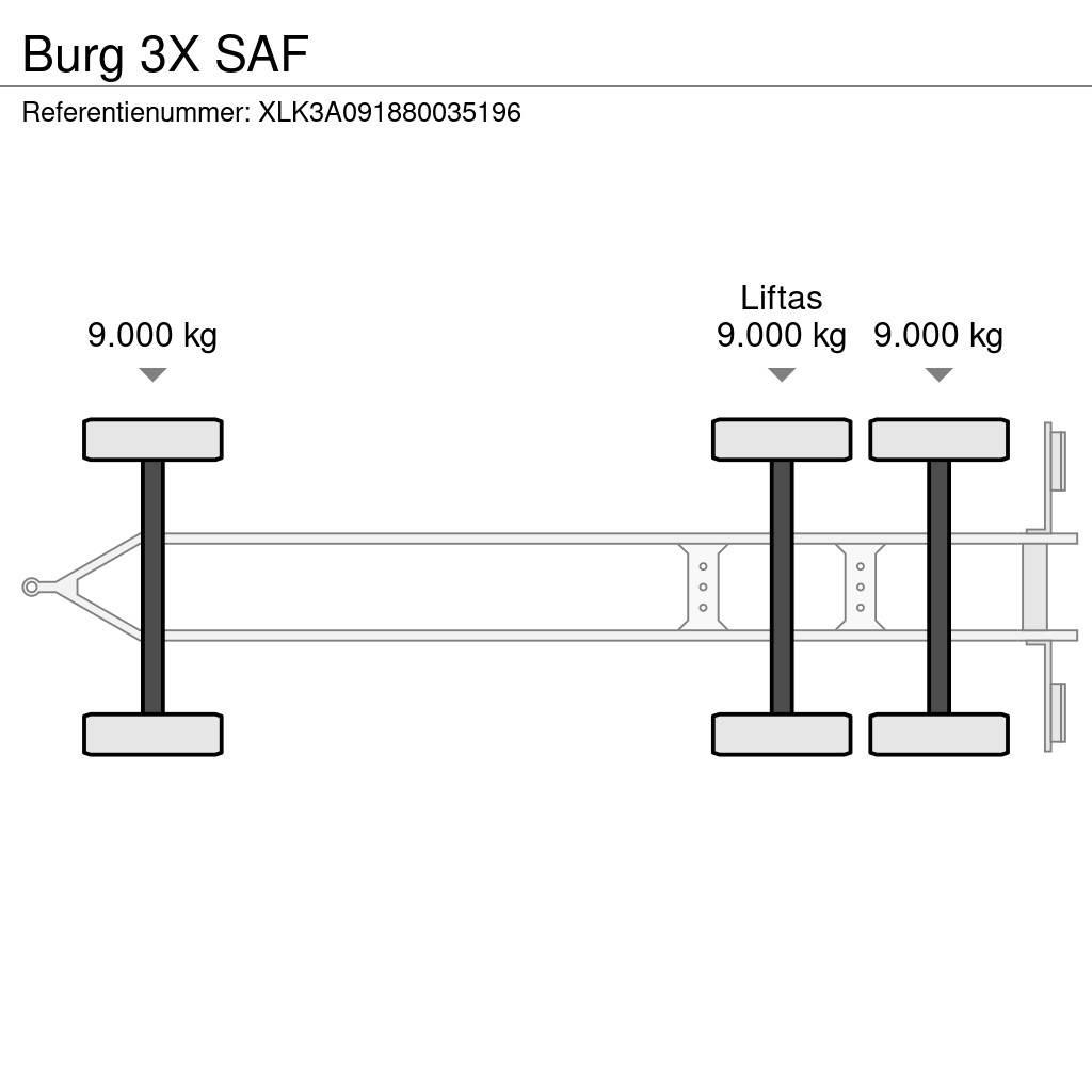 Burg 3X SAF Konteinerių priekabos