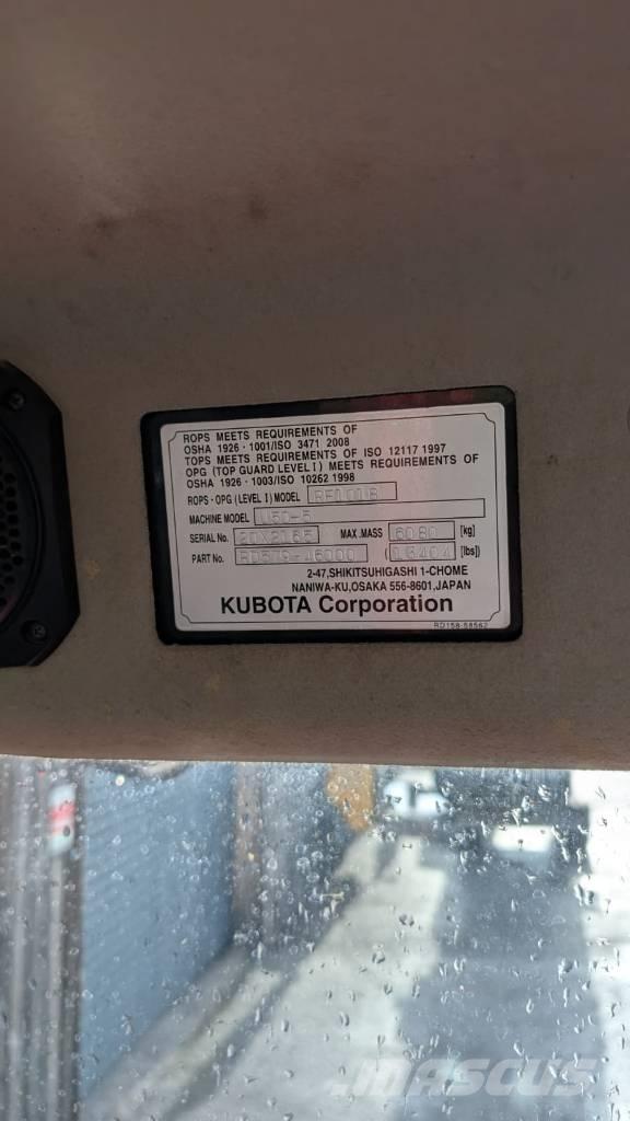 Kubota U 50-5 Griovimo ekskavatoriai