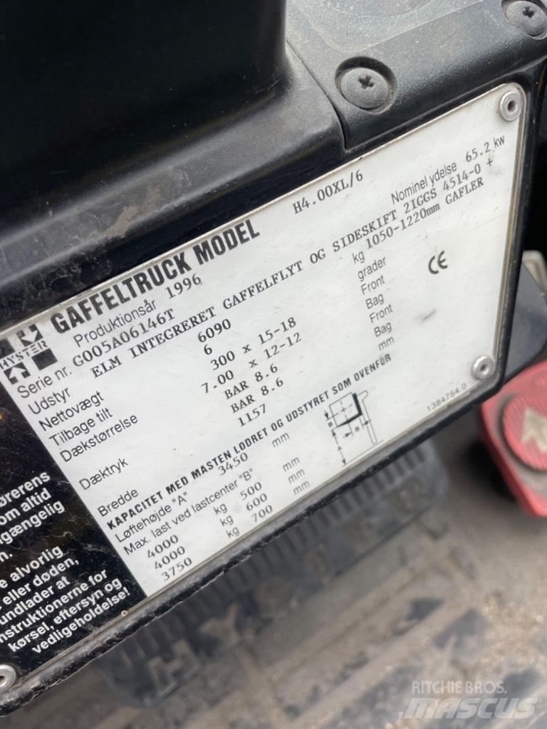 Hyster H 4.00 XL LPG (dujiniai) krautuvai