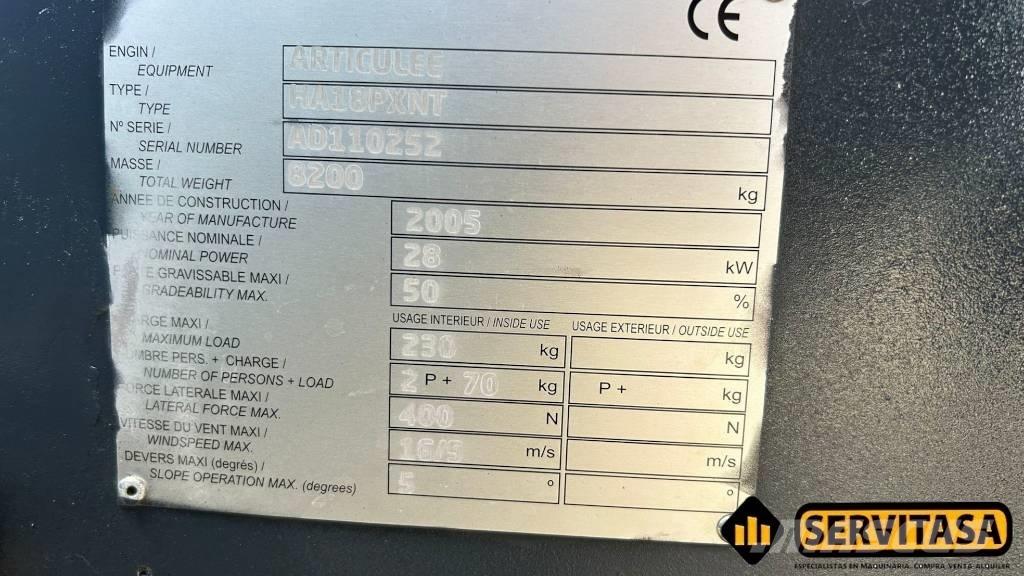 Haulotte HA 18 PX NT Alkūniniai keltuvai