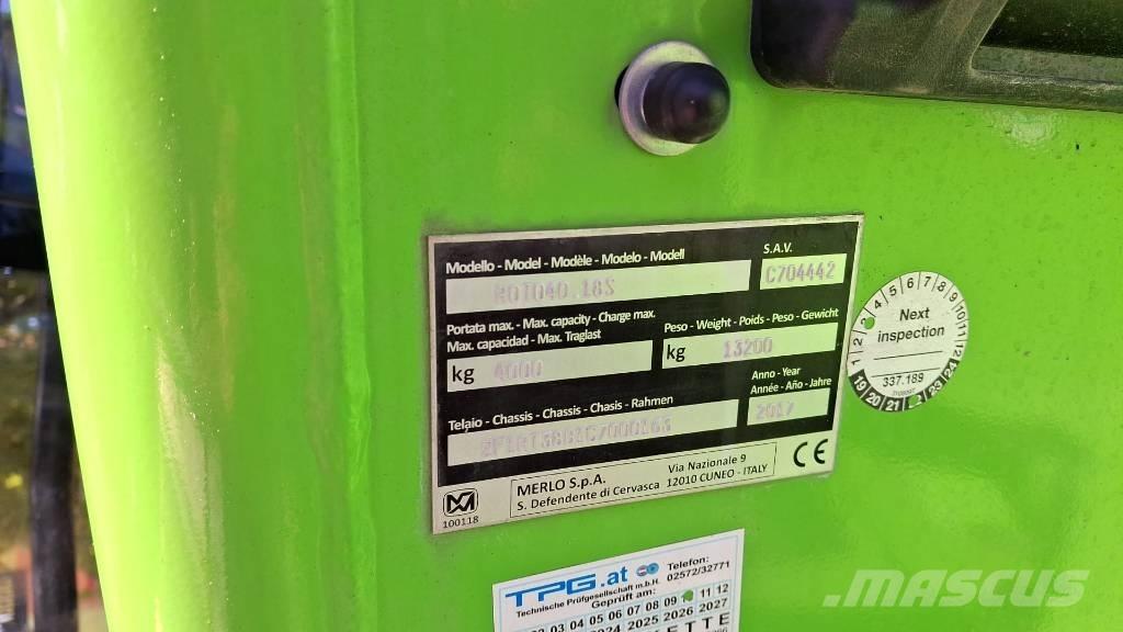 Merlo Roto 40.18 Teleskopiniai krautuvai