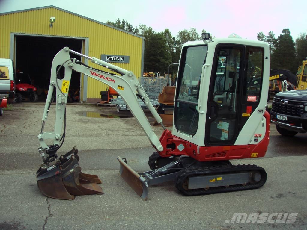 Takeuchi TB 216 Mini ekskavatoriai < 7 t