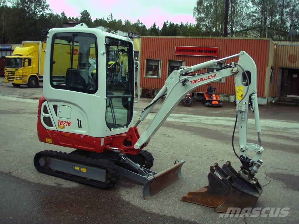 Takeuchi TB 216 Mini ekskavatoriai < 7 t