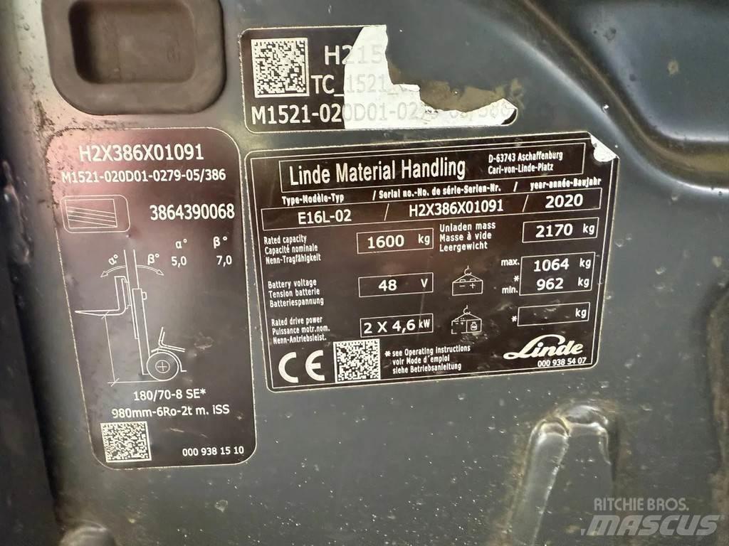 Linde E16L-02 Šakiniai krautuvai - Kita