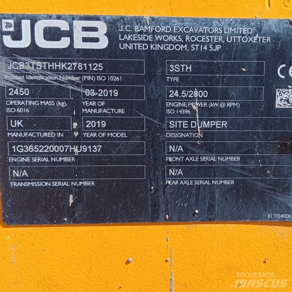 JCB 3TSTH Statybiniai savivarčiai sunkvežimiai