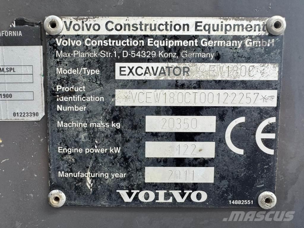 Volvo EW180C Ratiniai ekskavatoriai