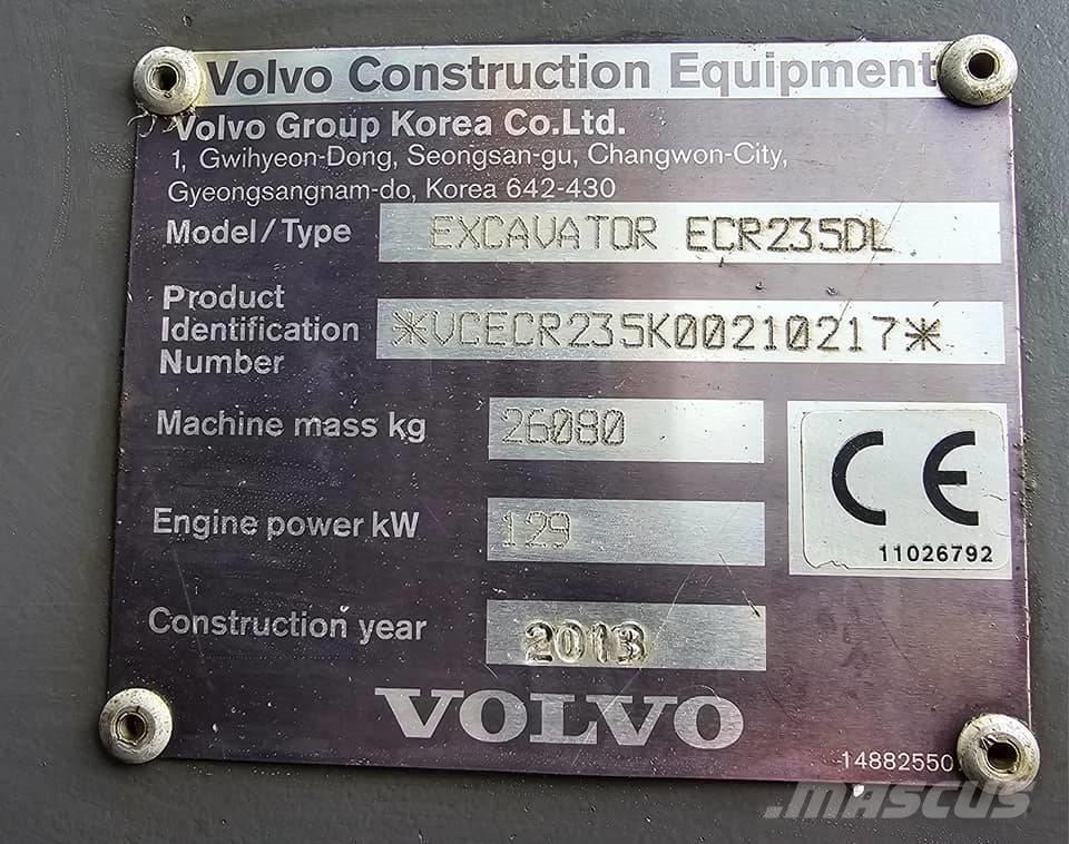 Volvo ECR235 DL Vikšriniai ekskavatoriai