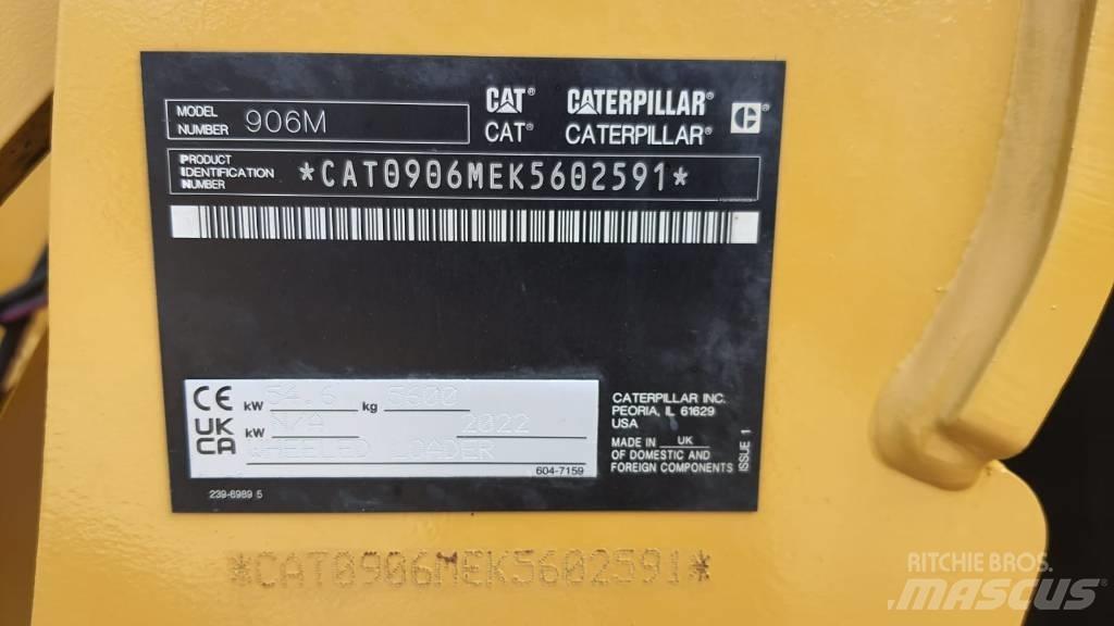 CAT 906M Naudoti ratiniai krautuvai