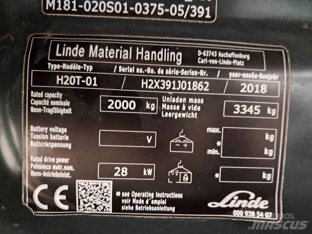 Linde H20T-01 LPG (dujiniai) krautuvai