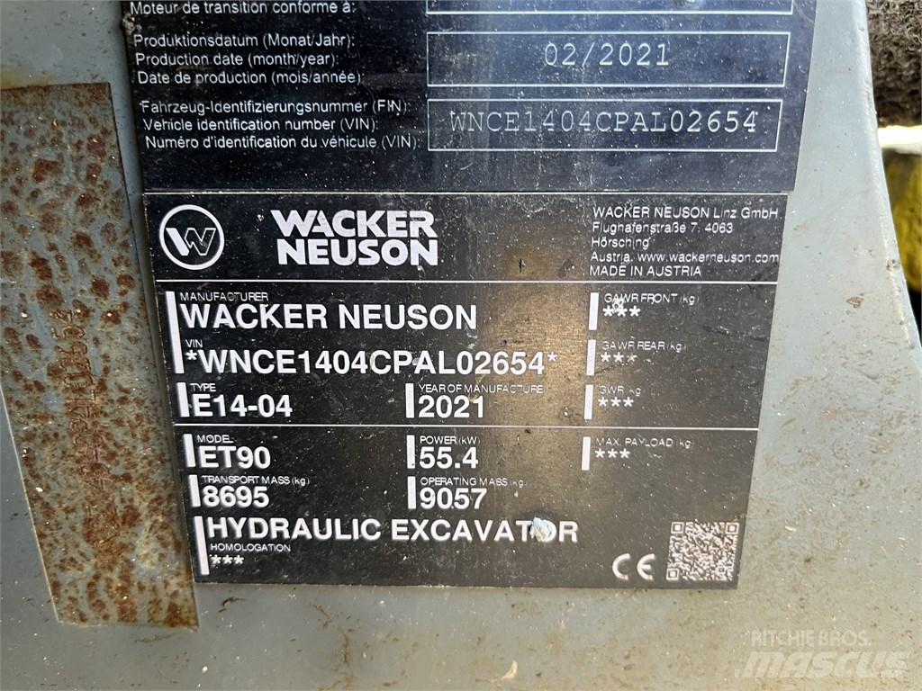 Wacker Neuson ET90 Vidutinės galios ekskavatoriai 7-12 t