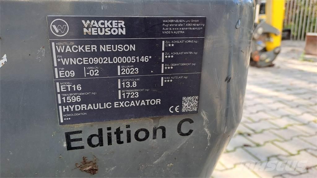 Wacker Neuson ET16 Vikšriniai ekskavatoriai