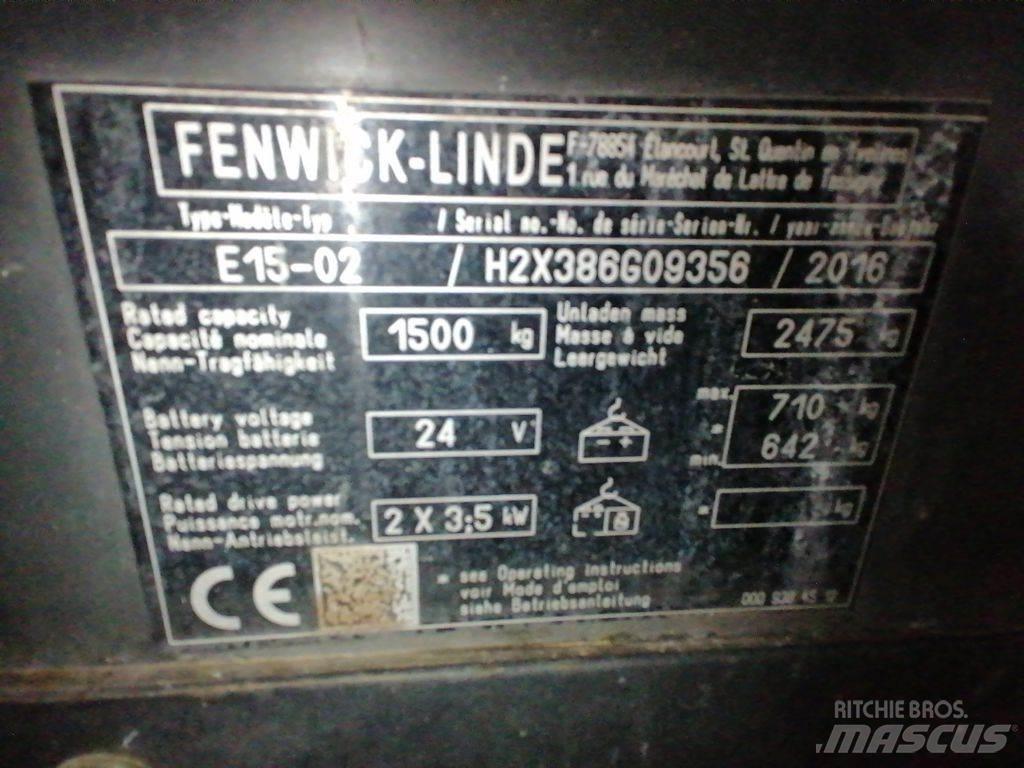 Linde E15-02 Elektriniai šakiniai krautuvai