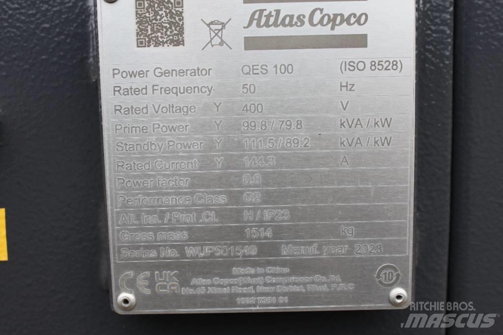 Atlas Copco QES 100 Dyzeliniai generatoriai